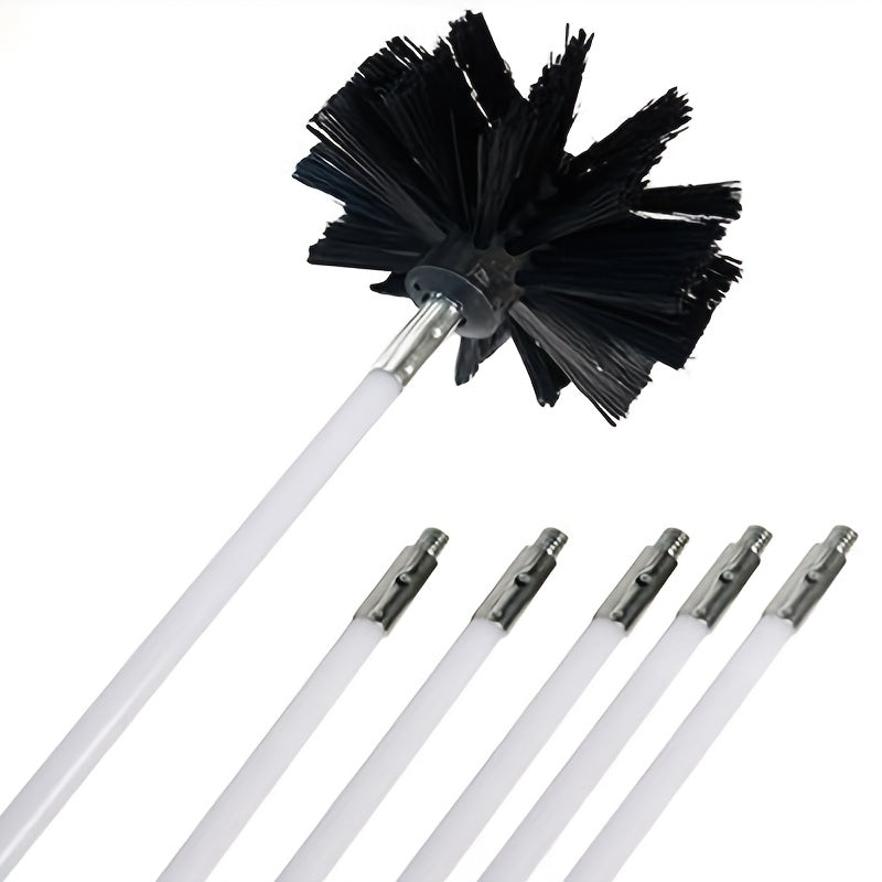 Extra Long Chimney Brush for Fireplace Dryer Vents Boiler Cleaning with Drill Attachment