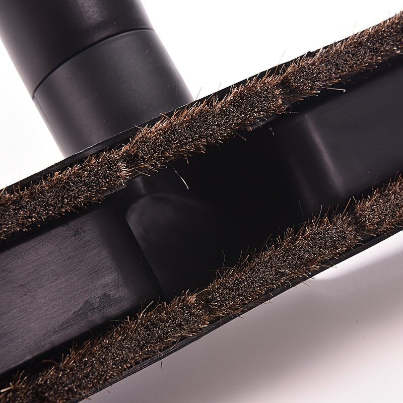 Black Vacuum Cleaner Attachment with Soft Bristles, 360° Rotating Dust Brush