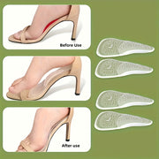Unisex Silicone Heel Insoles Self-Adhesive Breathable Arch Supports