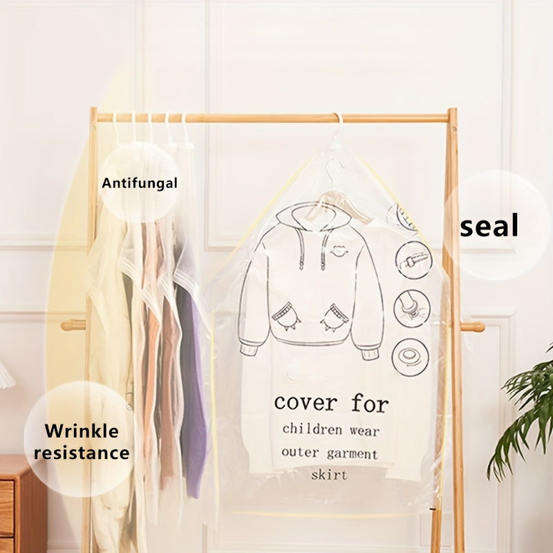 Kiyimlar uchun vakuum saqlash sumkasi, 1 ta, joyni tejovchi shkaf tashkilotchisi, kostyumlar, kurtkalar, palto uchun