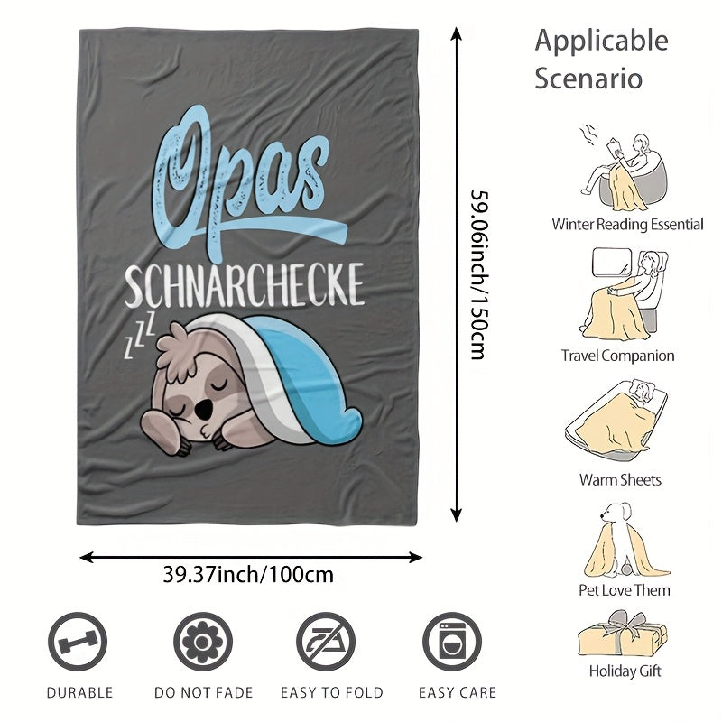 Kattalar uchun qulay sloth naqshli flanel yostiqchasi, barcha mavsumlar uchun yumshoq plyush sovg‘a