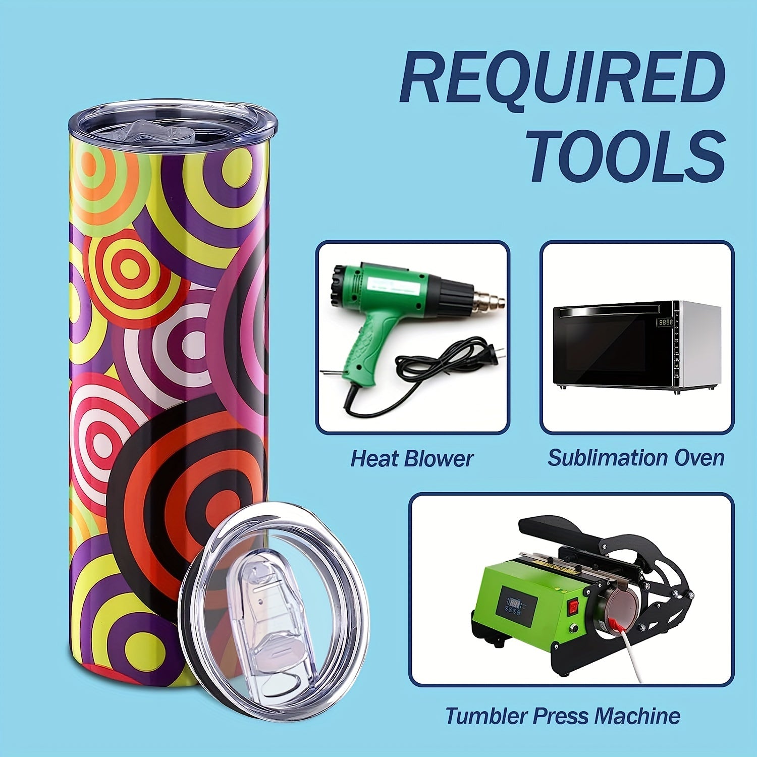 Набор из 8 тонких стаканов для сублимации объемом 20 унций оптом, пустые белые с крышкой и соломинкой - Идеальные рождественские подарки