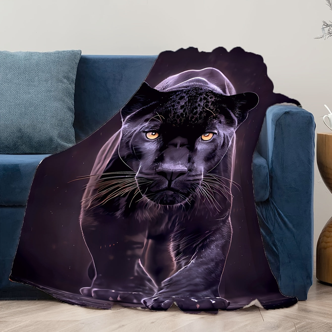 Black Panther Throw Blanket Soft Spill-Resistant for Sofa Bed and Travel