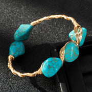 Handcrafted Copper Turquoise Bohemian Bracelet Adjustable Natural Stone Jewelry