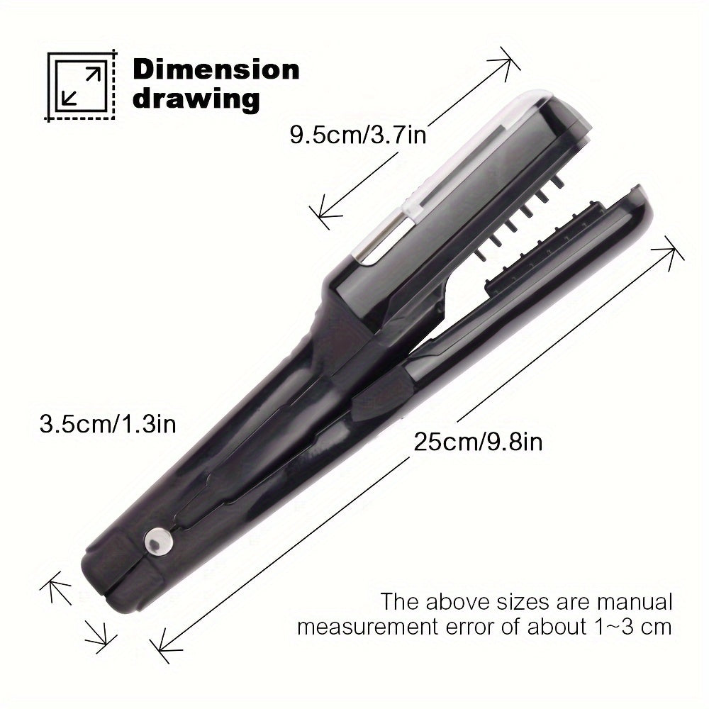 2-в-1 Электрическая машинка для стрижки волос с USB-зарядкой, триммер для кончиков для гладких волос
