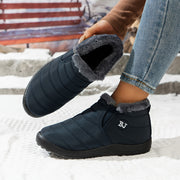 Women's Winter Slip-On Boots Fabric Upper Casual Flat Heel