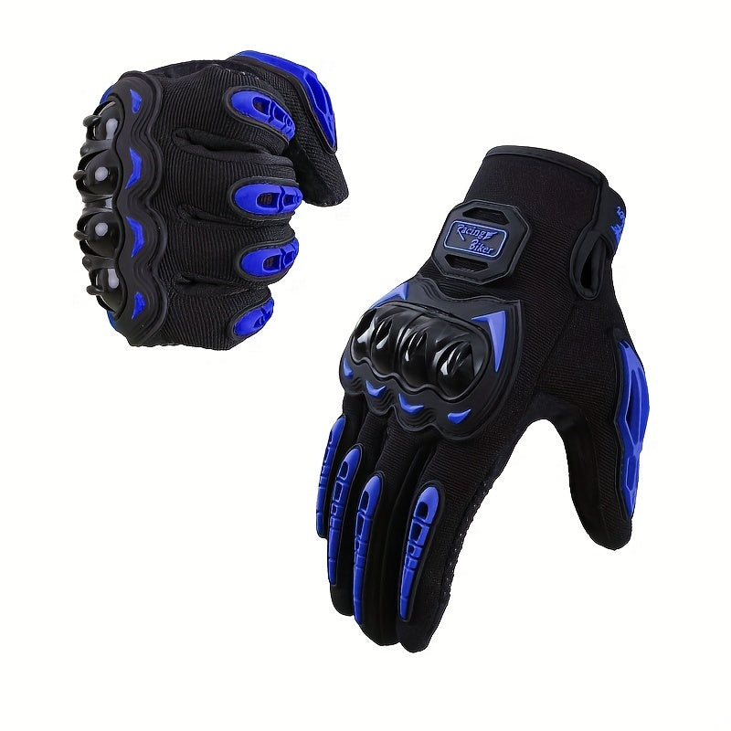 Spring and Summer Knitted Polyester Riding Gloves Touch Screen Compatible Hard Shell Protection