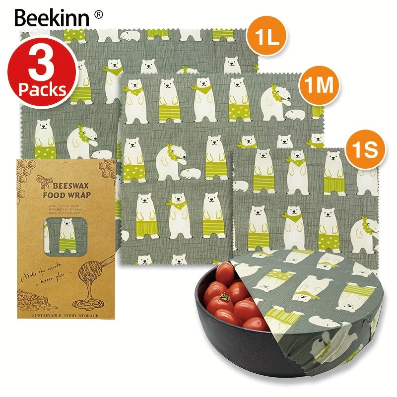 Eco-Friendly Beeswax Wraps for Food, Sustainable Zero Waste Gift