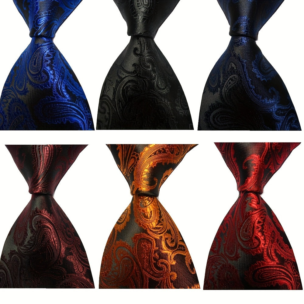 Men's Classic Neckties with Intricate Patterns for Formal and Gifting Occasions