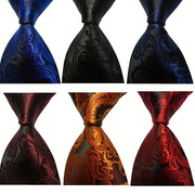 Men's Classic Neckties with Intricate Patterns for Formal and Gifting Occasions