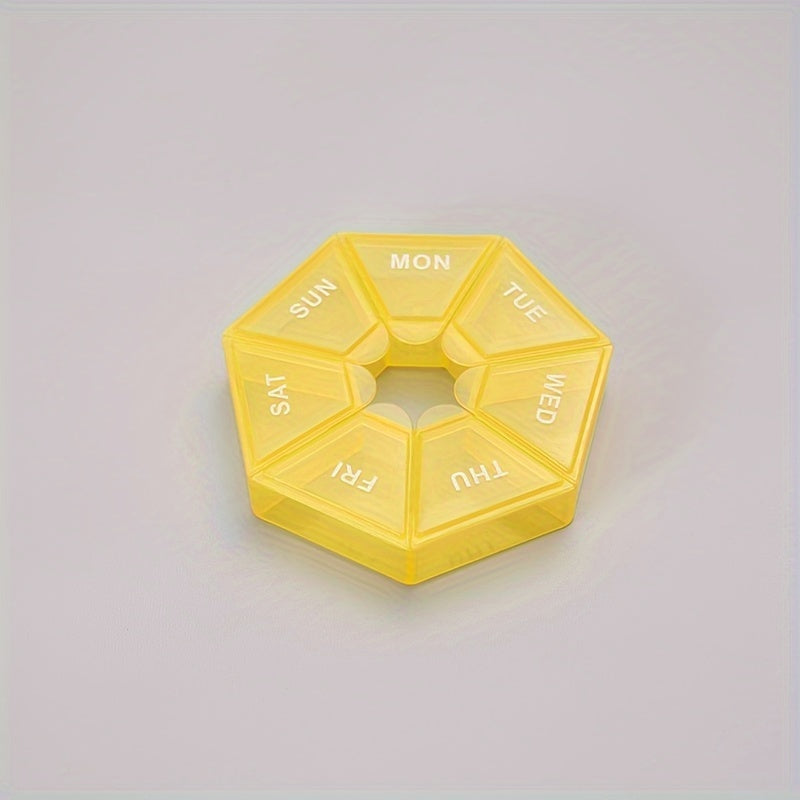 Women's Polypropylene Weekly Pill Organizer Compact 7-Compartment Multi-Color