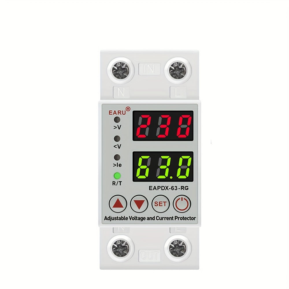 40A 63A Voltage Protector Relay 85V-265V Din Rail Over Under Voltage Safeguard