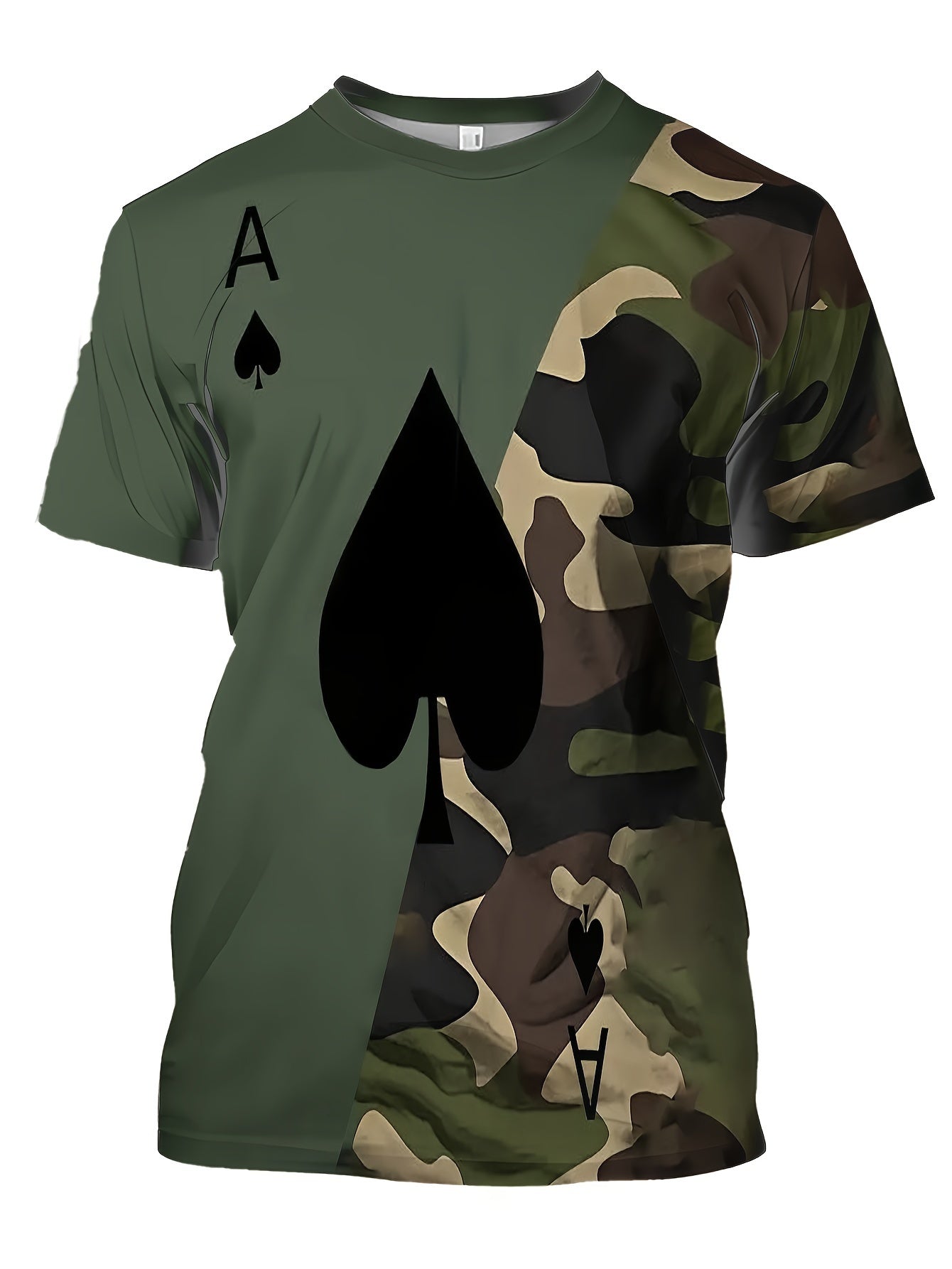 Мужская повседневная графическая футболка с коротким рукавом из полиэстера с цифровой печатью