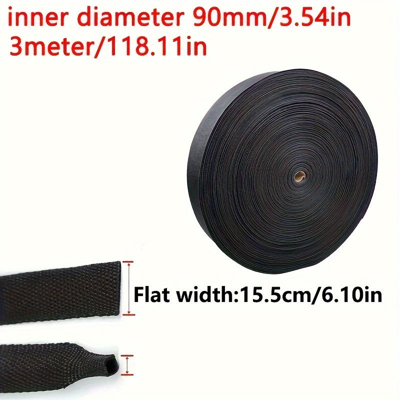 Manga de cable trenzada de encogimiento por calor de 12-90mm, aislamiento retardante de llama, envoltura de cable