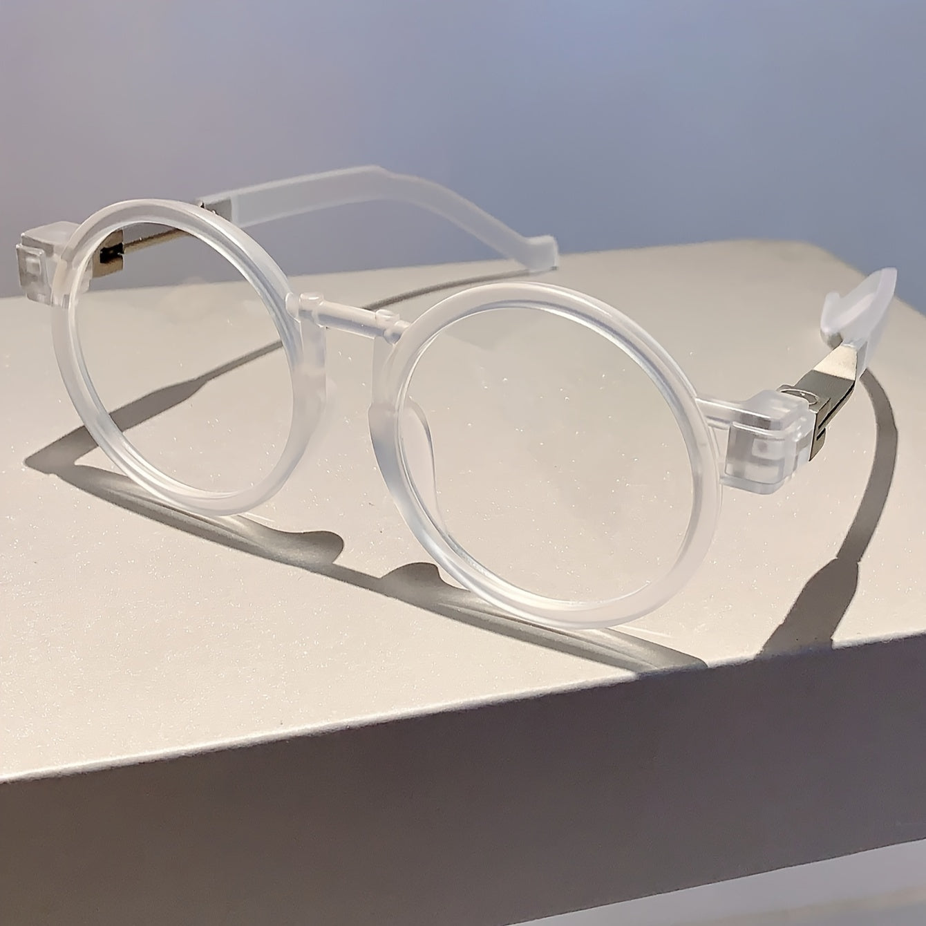 Gafas de lentes transparentes para mujer, estilo retro redondo con estampado de leopardo, gafas para ordenador