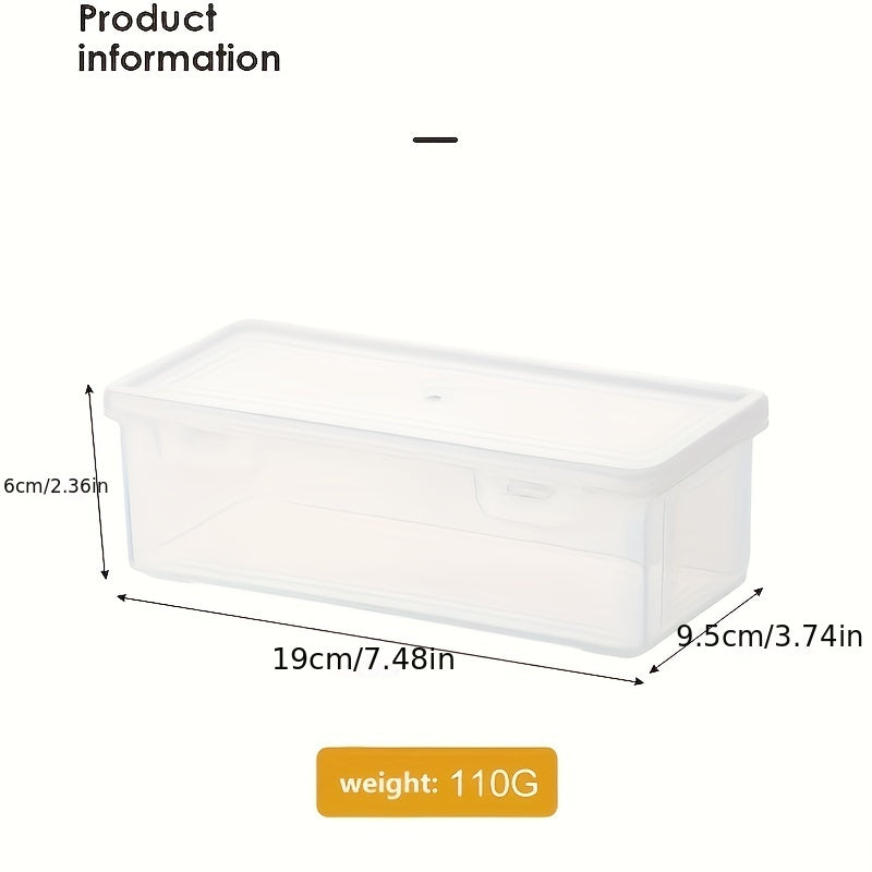 Plastic Storage Box with Hinged Lid for Desk and Drawer Organization