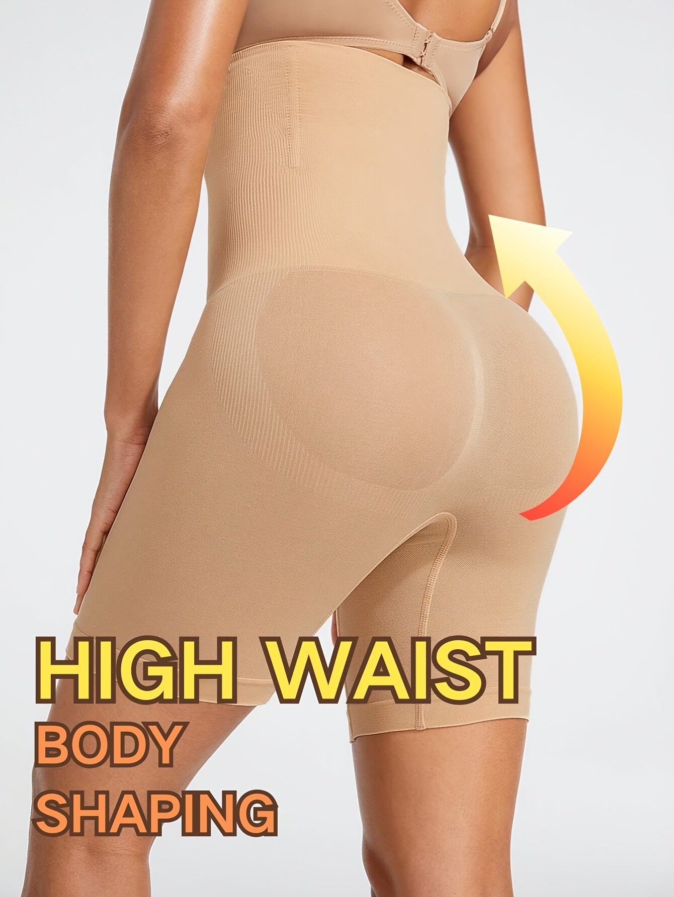 Women's High Waist Tummy Control Shaper Shorts Black Seamless Butt Lifting Thigh Slimming