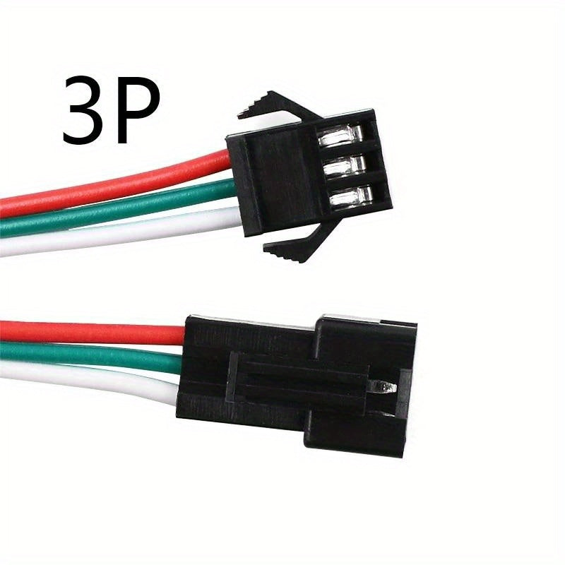 5 Sets of 15cm JST SM Male to Female LED Strip Light Connectors 2P 3P 4P 5P 6P