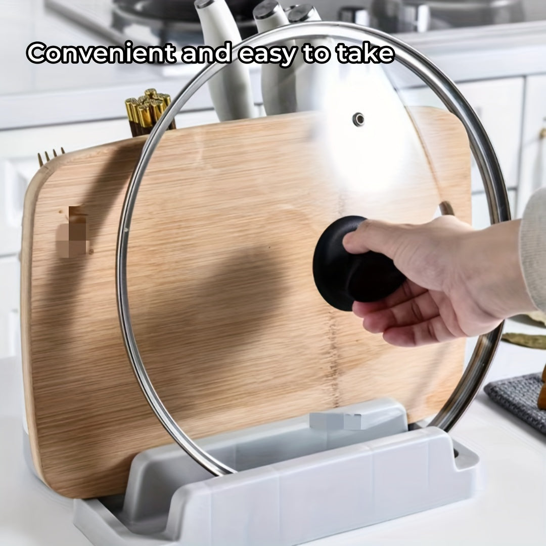 Modern Kitchen Storage Organizer with Cutting Board and Utensil Holder