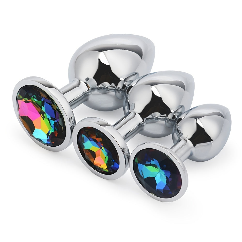 3 Pack Men Women Silicone Anal Butt Plugs Set Beginner Friendly Adjustable Sizes