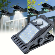 Outdoor Solar Motion Sensor Light with 45 LEDs 1500mAh Battery Clip-On for Porch Patio Garage