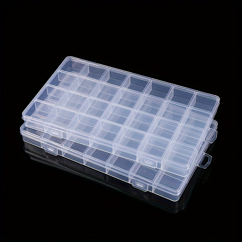 Plastic Storage Box with 28 Compartments for Jewelry Earrings Beads and Crafts