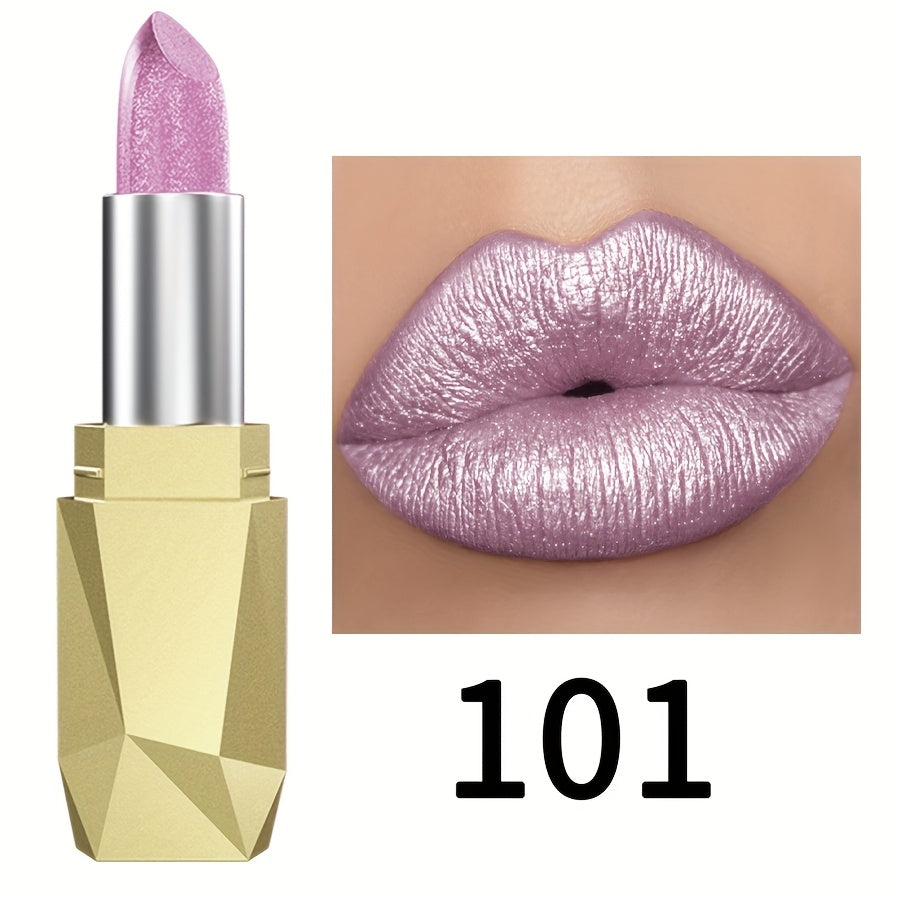 Pintalabios perlescente para mujer, de alta pigmentación, no se desvanece, con gloss hidratante