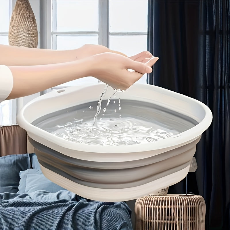 3-Piece Foldable Basin for Washing and Soaking, Portable, Multi-Use