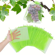 100 Garden Netting Bags Breathable Fruit Protection Insect Bird Barrier