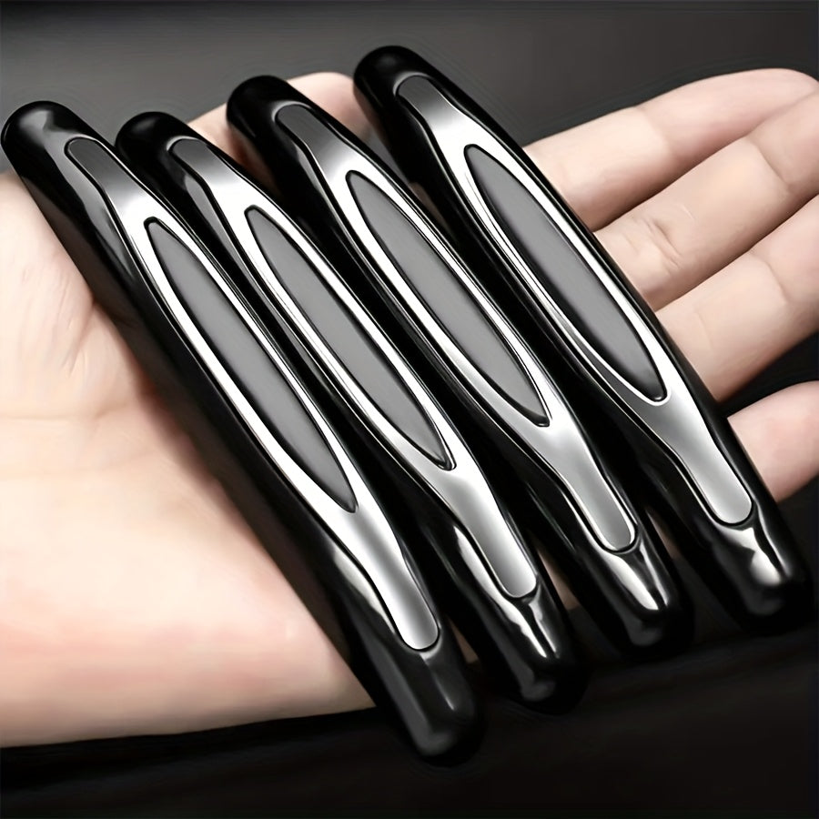 Protectores de parachoques de puertas de coche de 4 piezas, tiras de goma, protectores contra arañazos, duraderos, de plástico