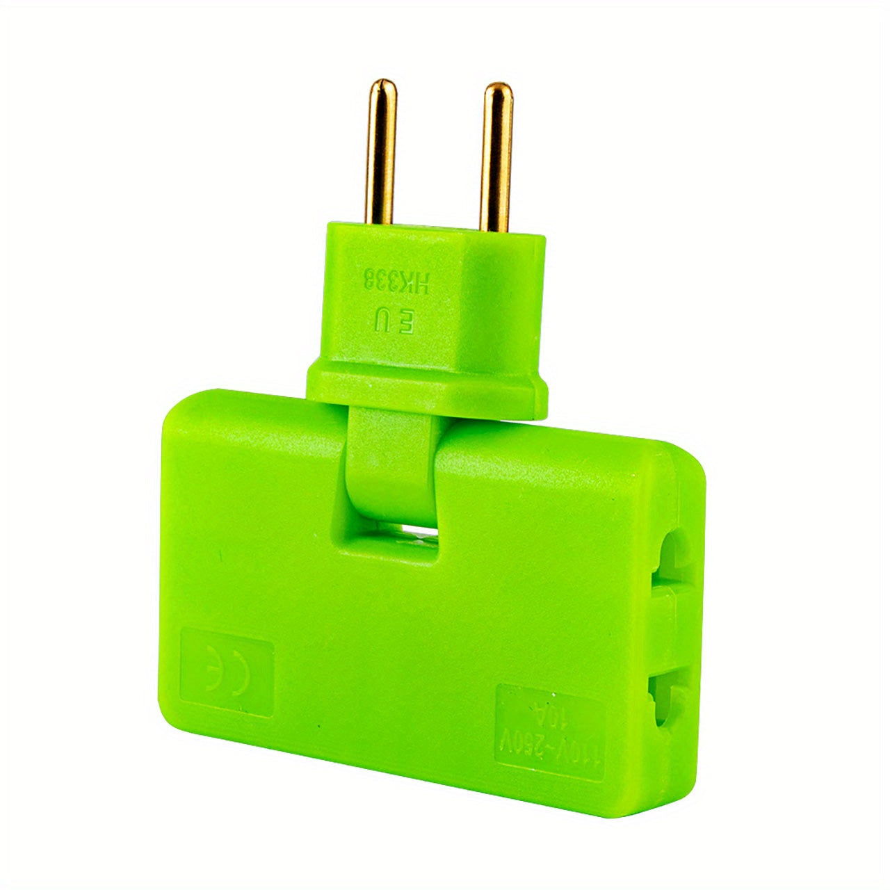3-in-1 Rotating Outlet Adapter Swivels 180° US EU Plug 1500W Power for Home