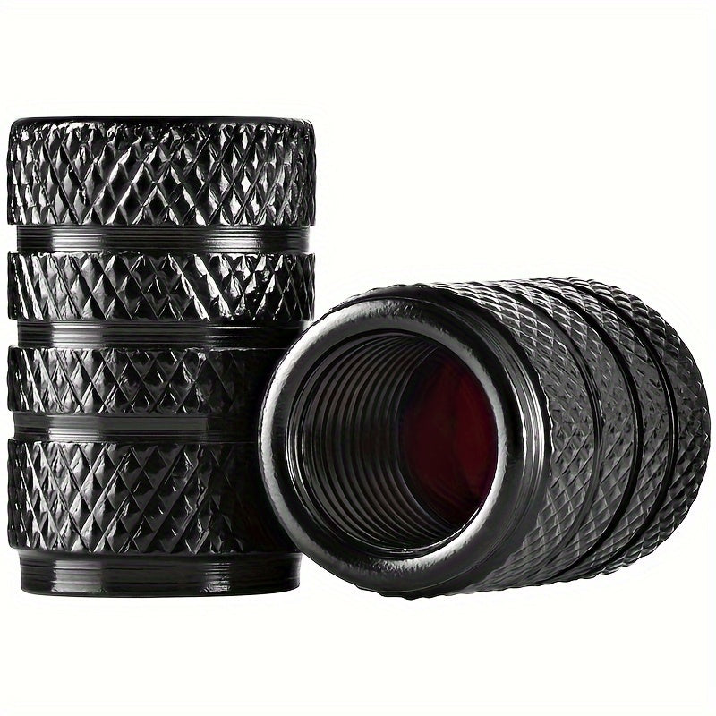 4pcs Universal Aluminum Alloy Car Tire Valve Caps Dust Cover Vehicle Accessory