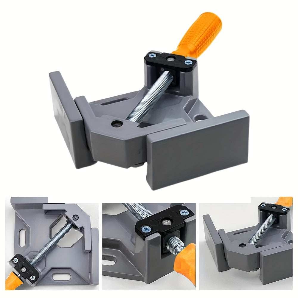 Aluminum Alloy 90° Right Angle Clamp with Adjustable Swing Jaw for Woodworking Welding