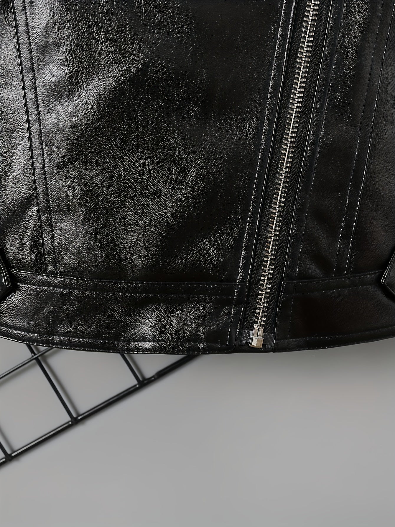 Детская свободная куртка из полиэстера для мальчиков с лацканами и молнией однотонного цвета