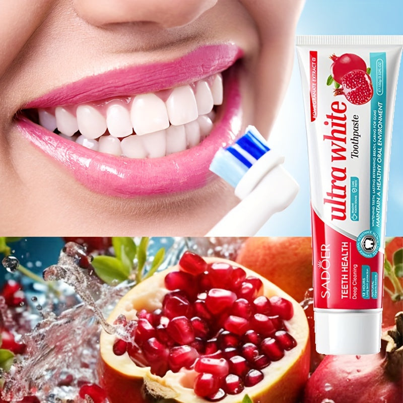 Pomegranate Toothpaste 100g Fluoride-Free Deep Clean Whitening