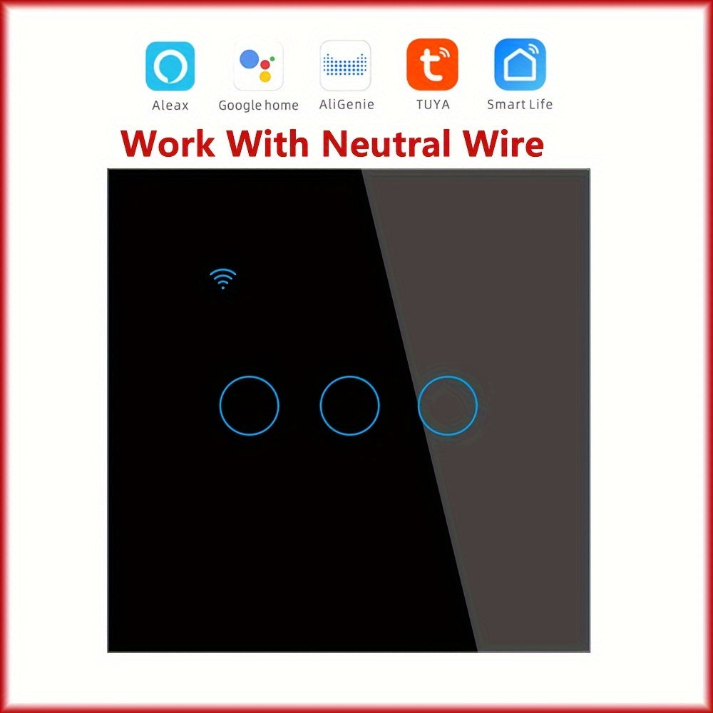 WiFi Smart Light Switch Single Pole Voice Control Compatible with Alexa and Google Assistant