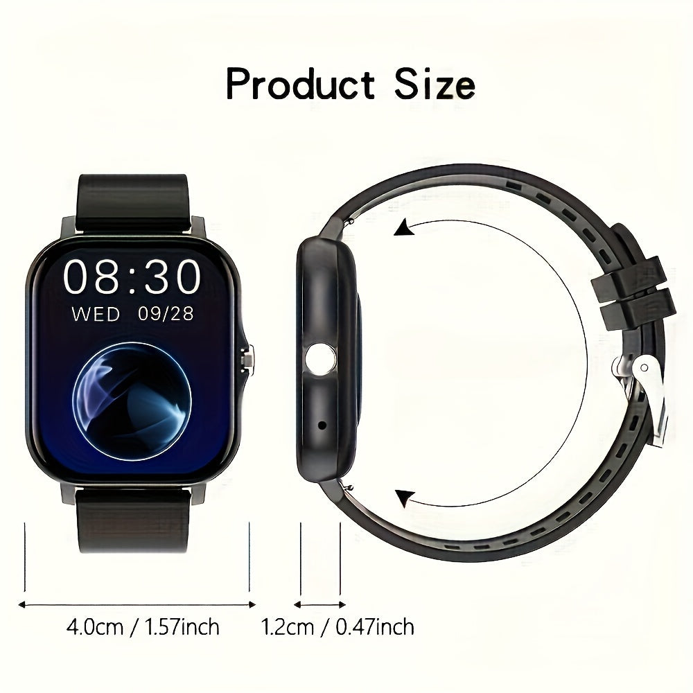 Ultra-Thin Smartwatch for Men and Women with Sports Modes Sedentary Reminders and Weather Notifications