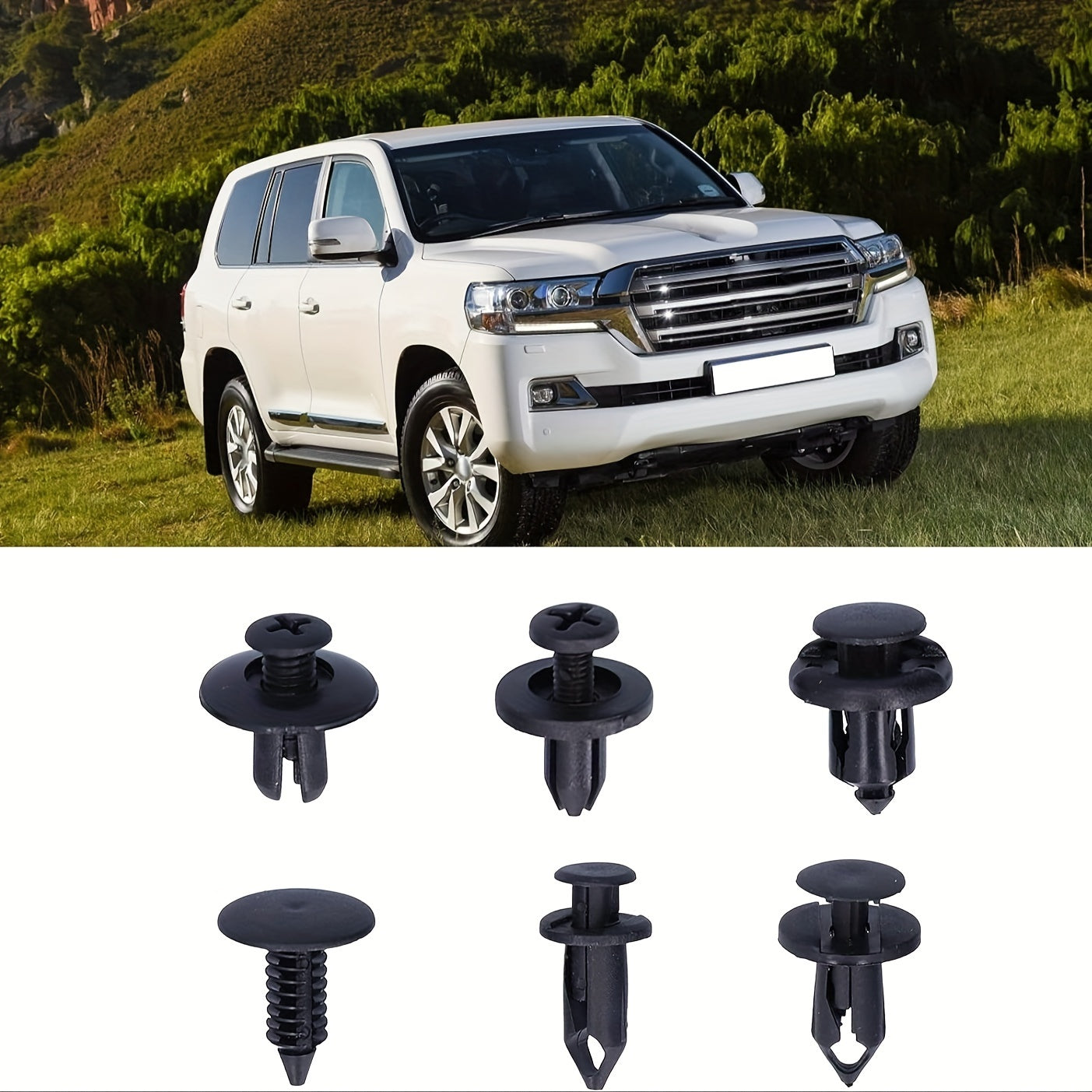 190 Pieces Car Retainer Clips Kit Durable ABS Plastic Fasteners for Trim Panels Bumpers