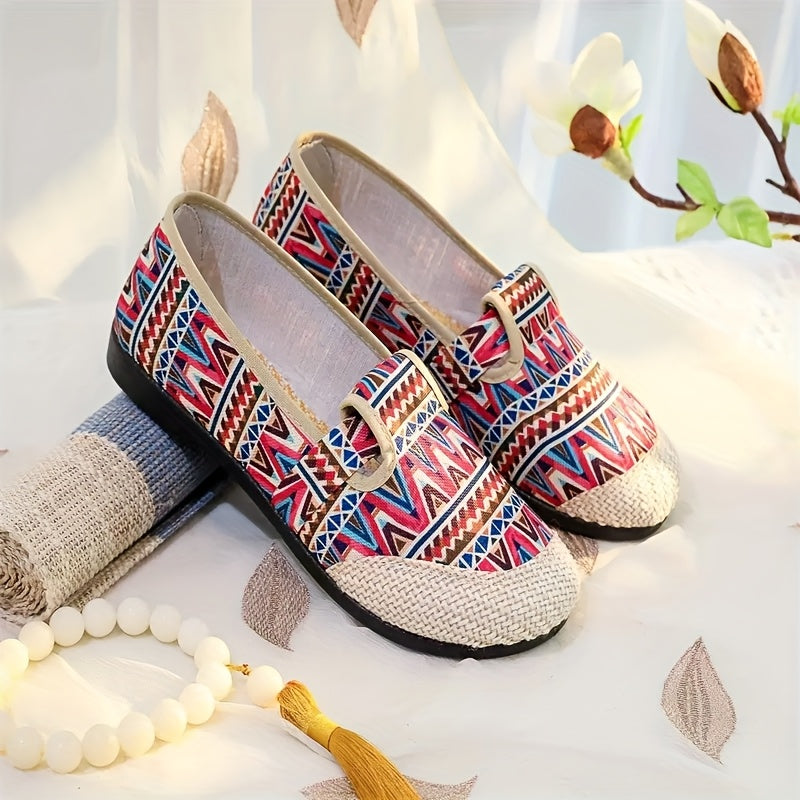 Women's Slip-On Sneakers With Breathable Fabric and Rubber Sole