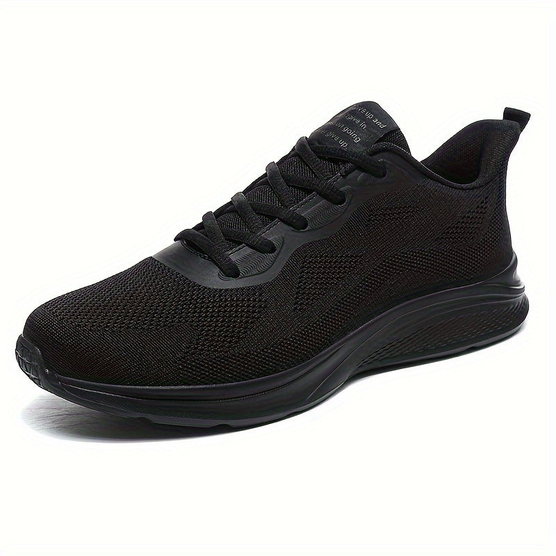 Men's Navy Blue Athletic Sneakers Breathable Fabric EVA Sole Casual Running Shoes