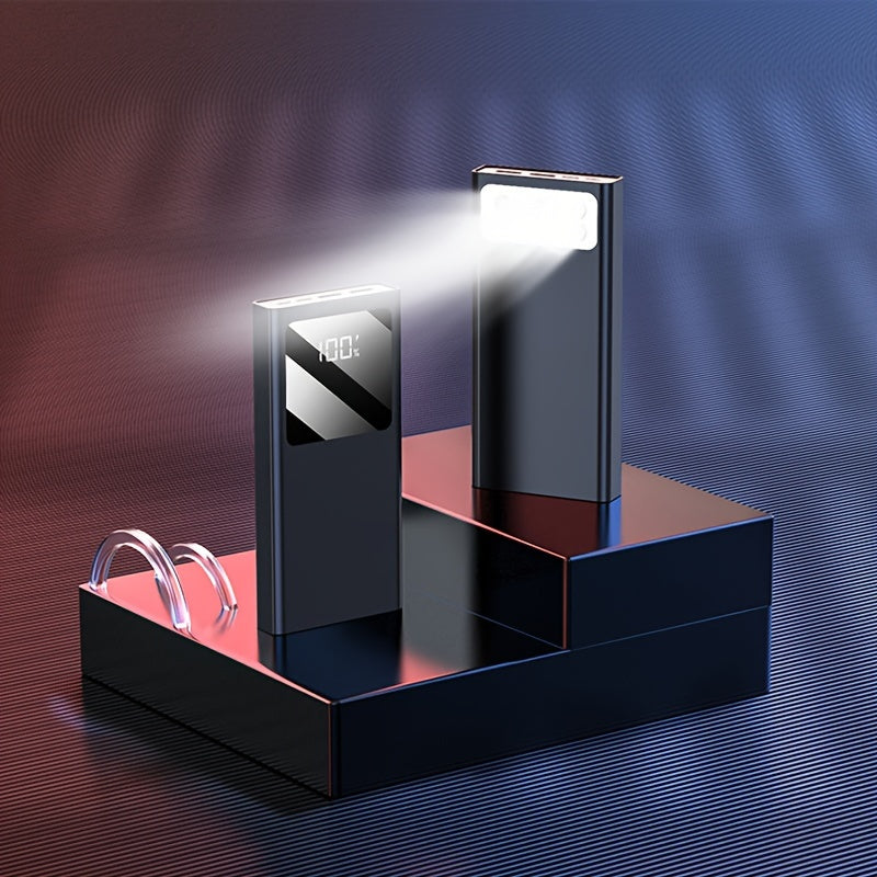 20000mAh portativ quvvat banki, 22.5W PD tez zaryadlash USB Type-C LED chiroq, ikki quvvat rejimi