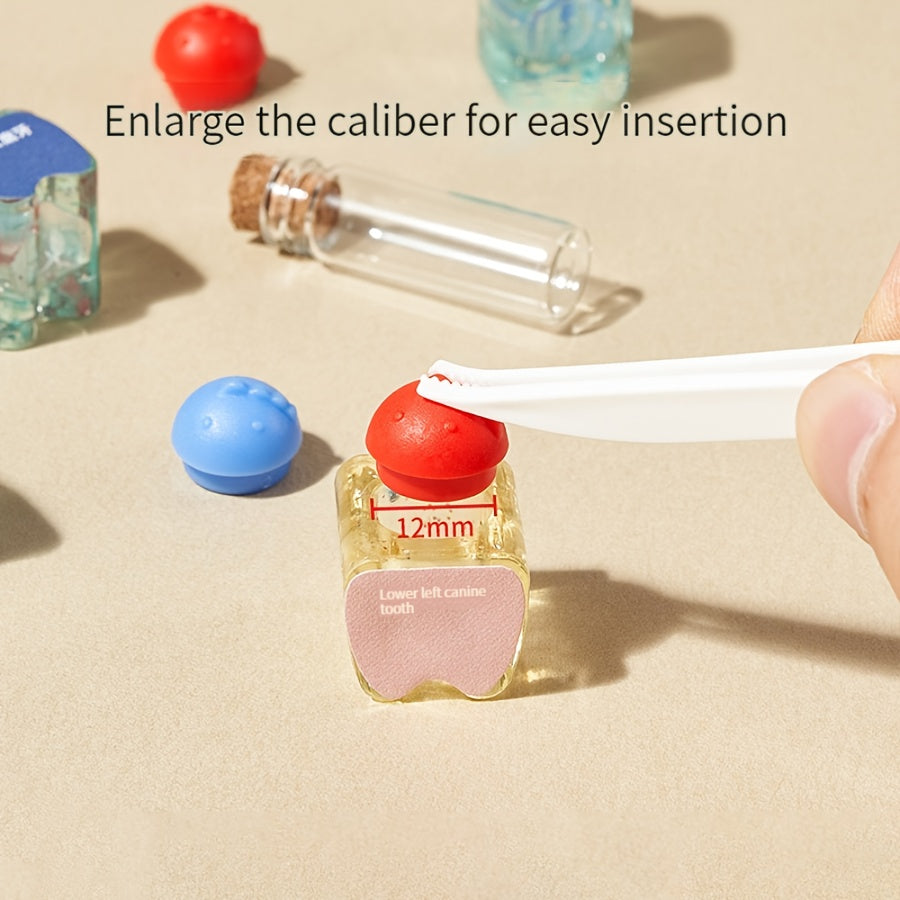 Children's Crystal Storage Box House Shape for Milk Teeth with Compartments