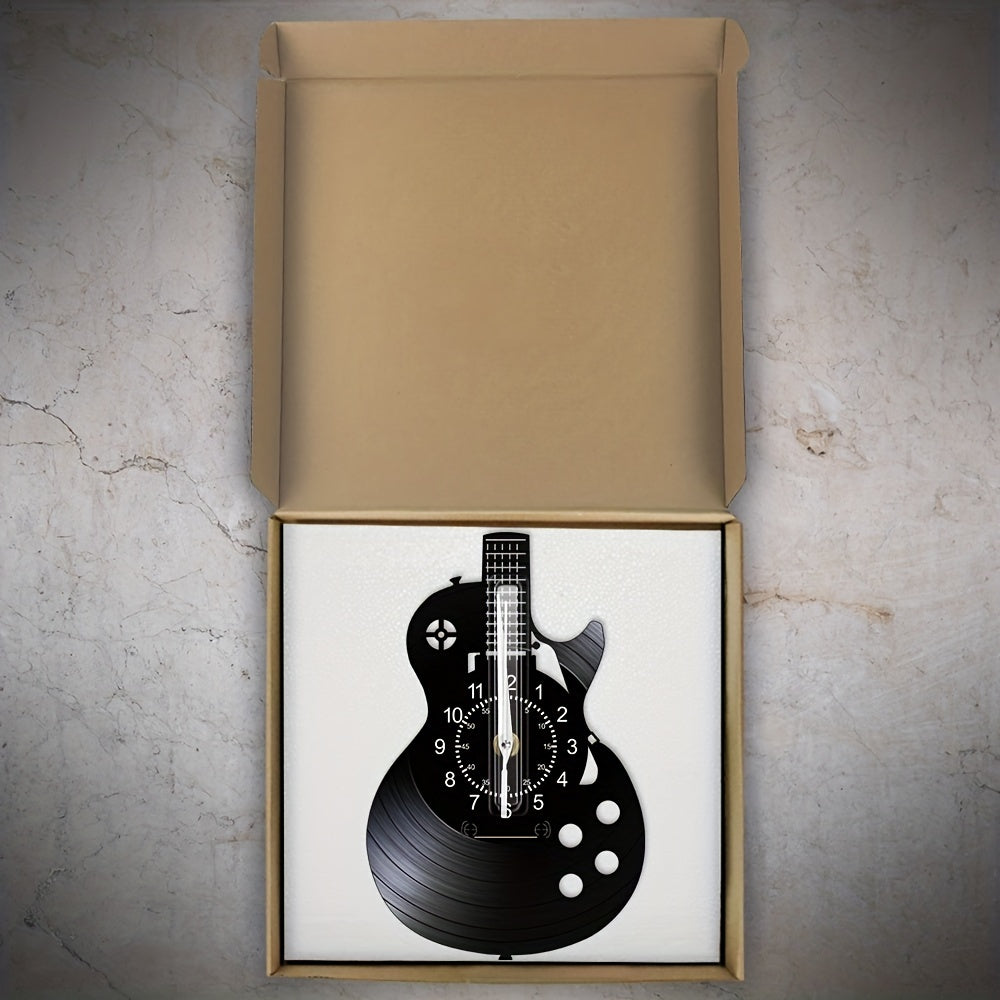 Guitar Vinyl Wall Clock Unique Gift for Guitar Players Home Decor