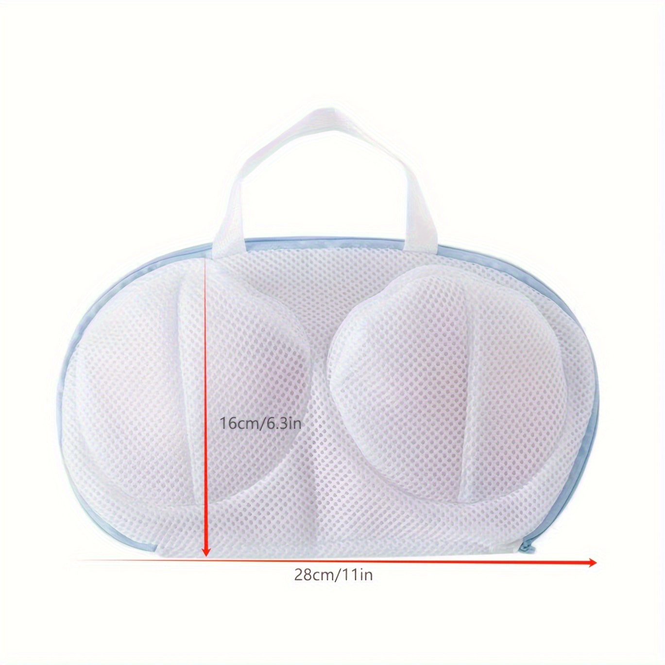 Mesh Laundry Bag with Zipper for Delicate Clothing Durable Round Woven Material
