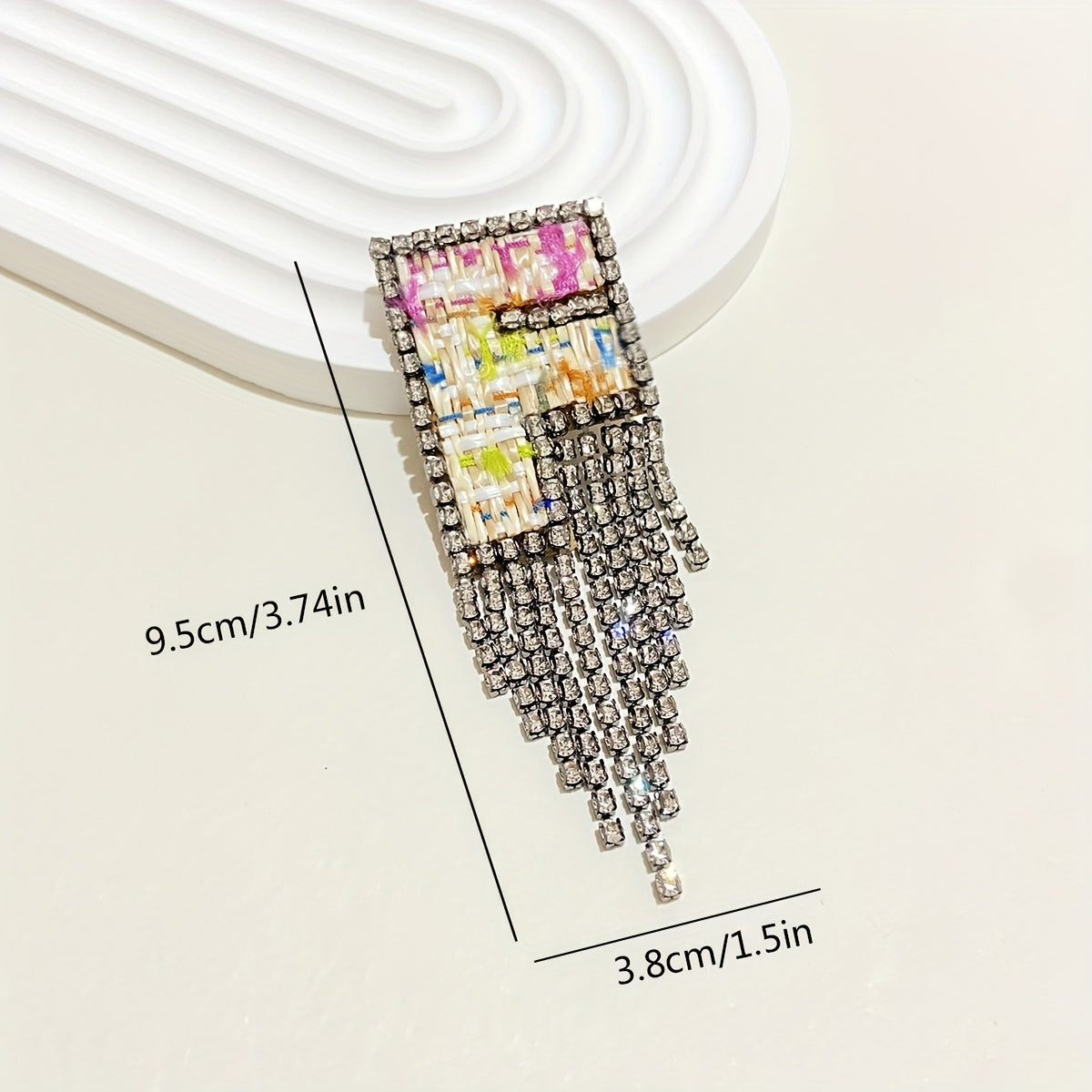 Women's Rhinestone Letter Brooch Irregular Woven Design Jewelry