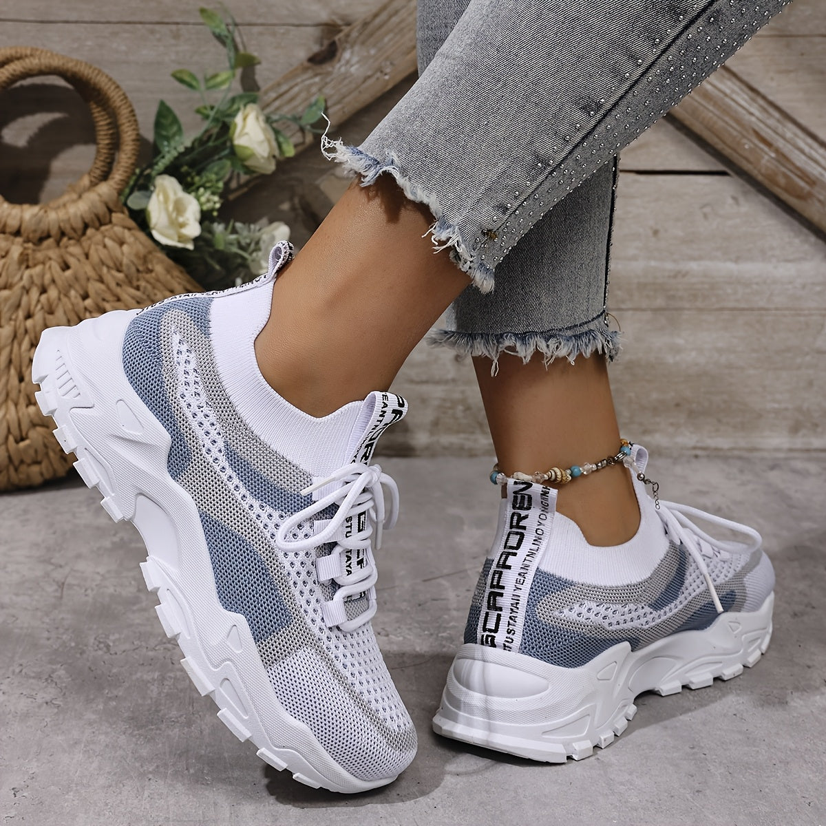 Men Breathable Casual Sports Shoes Comfortable Lightweight Black