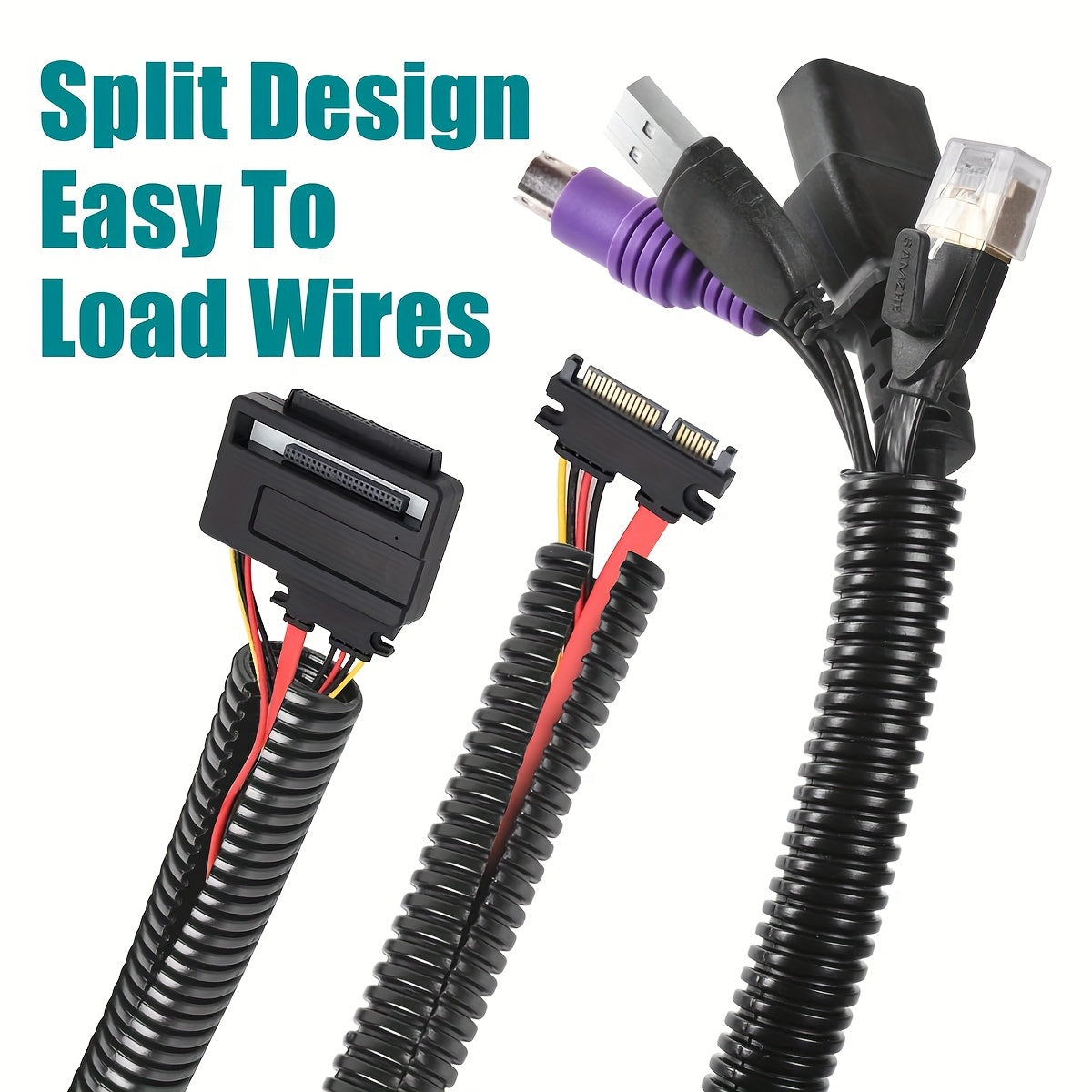 Moslashuvchan kabelni boshqarish qopqog'i 6 metr, olovni yong'inga qarshi simli loom quvurg'i