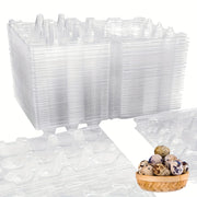 50pcs Quail Egg Cartons 12-Grid Small Egg Storage Holders for Pheasant Pigeon