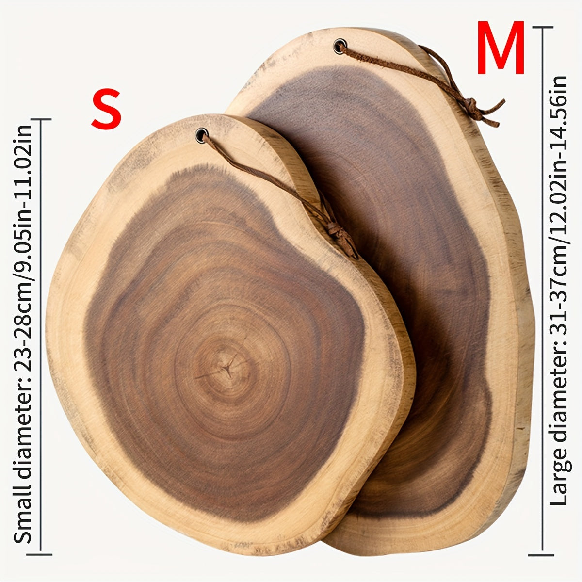 Tabla de cortar de madera de acacia con borde natural, bandeja de servicio para queso y charcutería