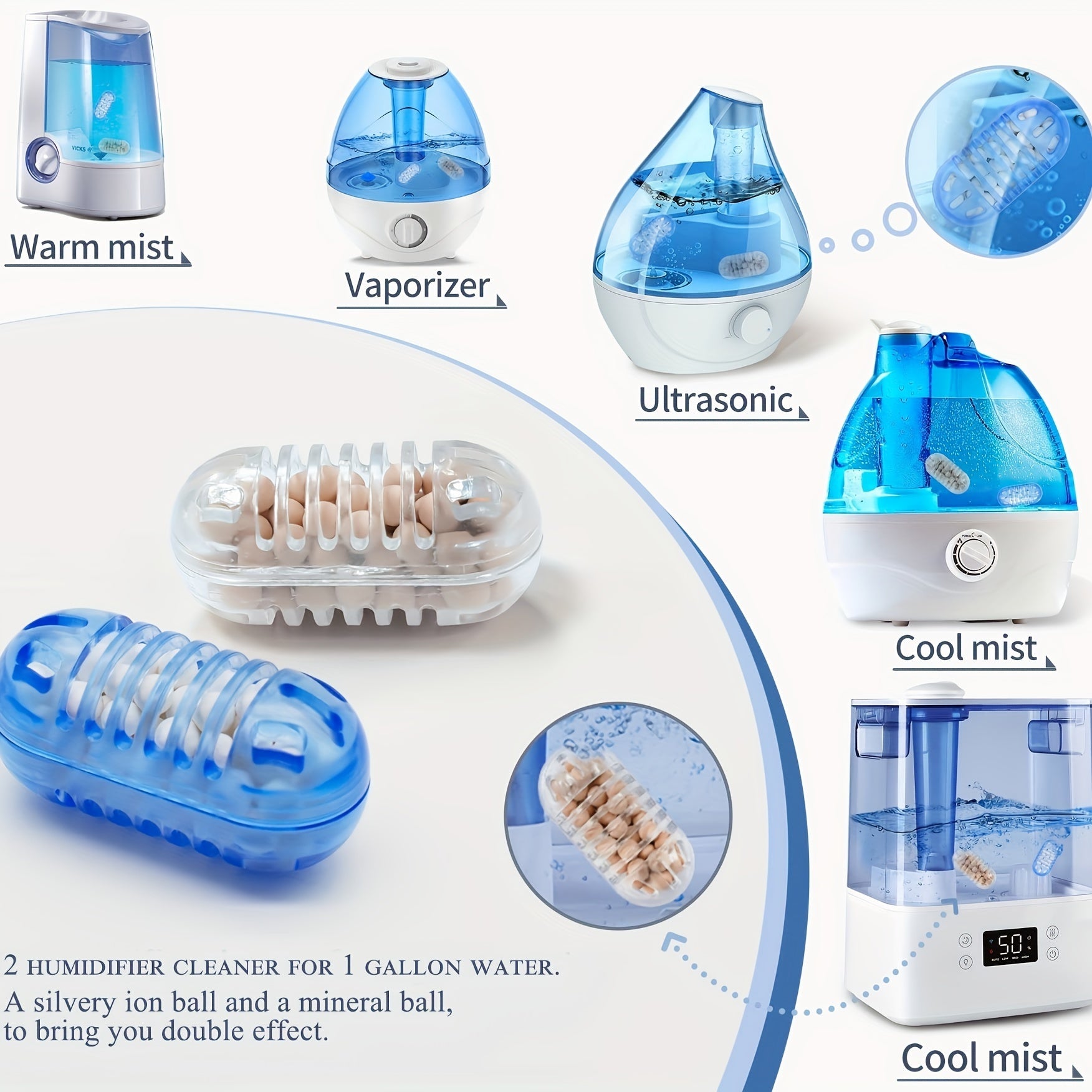 20 dona namlagichni tozalash to'plamlari demineralizatsiya kartrijlari uchun sovuq bug'